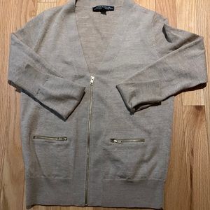 Ann Taylor oatmeal merino wool cardigan